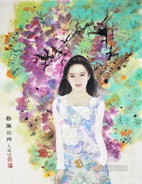 modern girl traditional China Oil Paintings